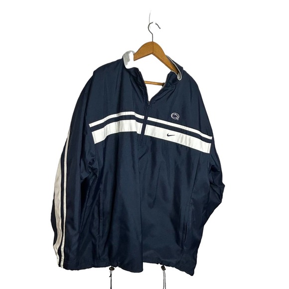 Nike sz XXL mens Penn State pull over reversible fleece/soft shell jacket/coat